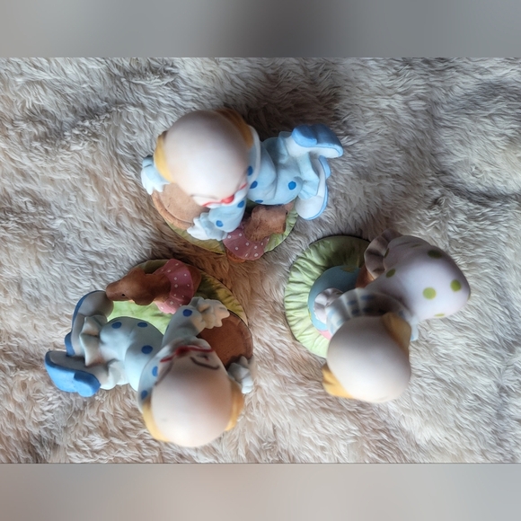 Vintage Geo Z. Lefton 1987 Circus Clown Party Balloon Funny Figurine set of 4! - Picture 9 of 14